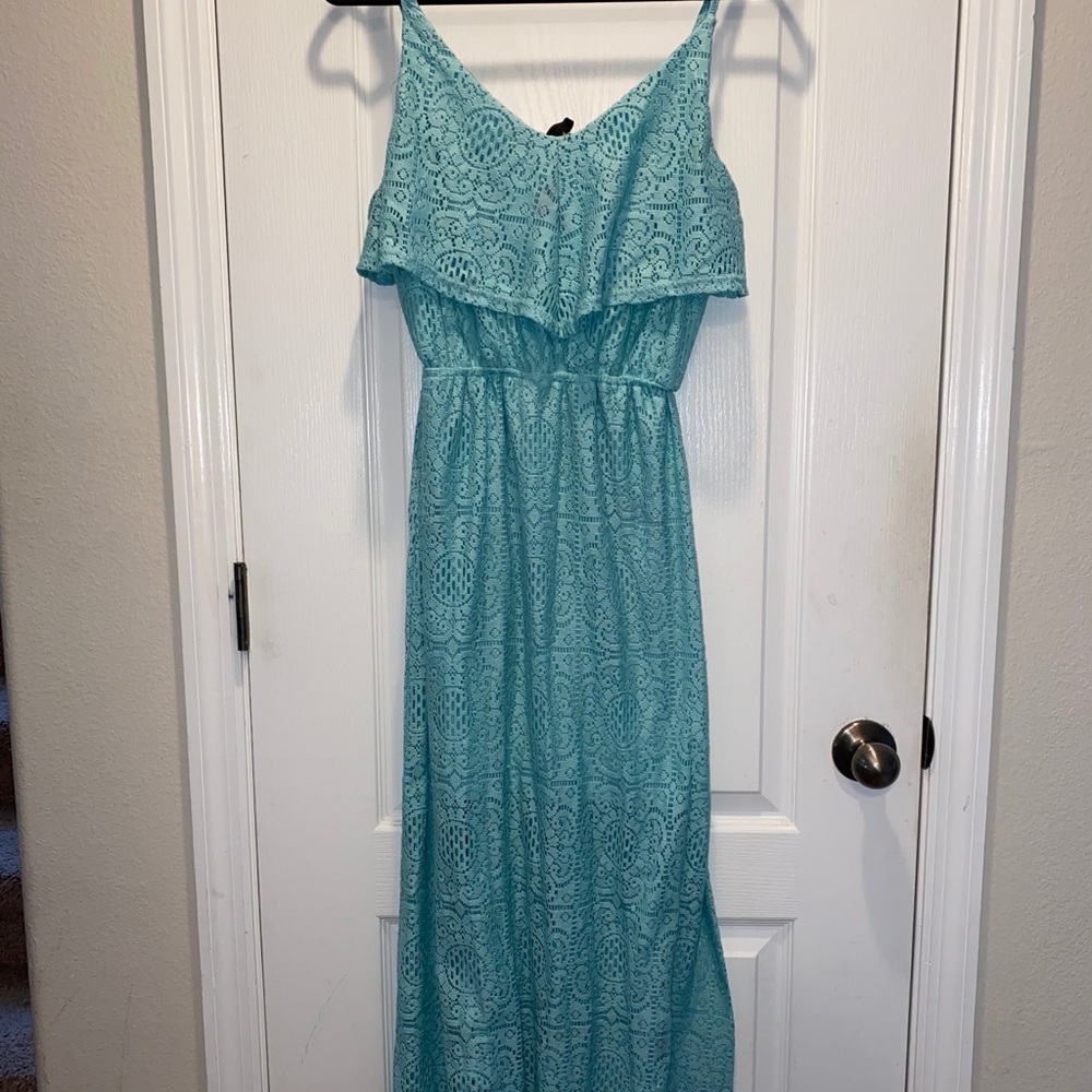 No Comment Mint Maxi Dress